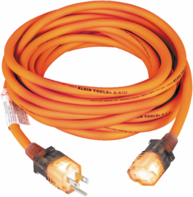 25-Foot Glow End Extension Cord, 12/3 AWG, 15A, Indoor/Outdoor Use