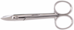 Wire Scissors, Serrated, 3-1/2 Inch, Carbon Steel, Ambidextrous Handles