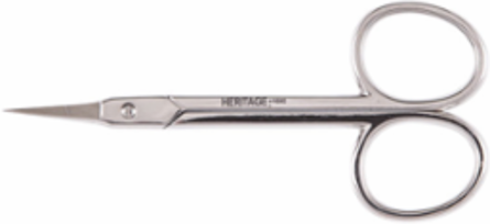 Heritage Embroidery Scissor - 3.5 Inch Overall Length, Curved Blades, High Carbon Steel