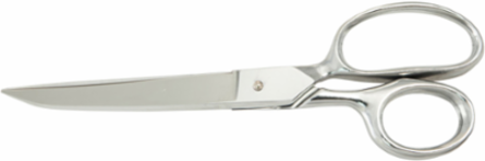 Straight Trimmer Scissors, 8-1/4 Inch Overall Length, Curved Blades, Carbon Steel