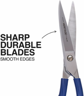 9 Inch Carpet Shear with Offset Handles, Chrome Plated Carbon Steel