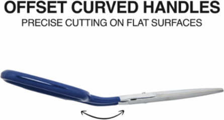 9 Inch Carpet Shear with Offset Handles, Chrome Plated Carbon Steel