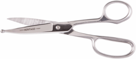 Straight Stainless Trimmer Scissors, 8-7/8 Inch Length, Ball Tip, Stainless Steel