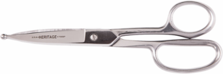 Straight Stainless Trimmer Scissors, 8-7/8 Inch Length, Ball Tip, Stainless Steel