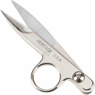 Threadclip Scissors 4-1/2 Inch, Nickel Plated Carbon Steel, Spring Action