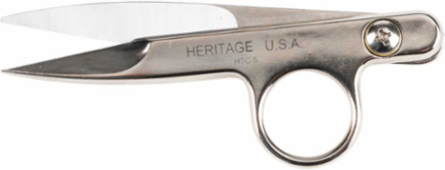Threadclip Scissors 4-1/2 Inch, Nickel Plated Carbon Steel, Spring Action