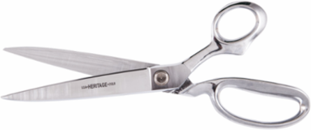 Bent Trimmer Scissors, 12-1/2 Inch Overall Length, Carbon Steel Blade