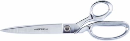 Bent Trimmer Scissors, 12-1/2 Inch Overall Length, Carbon Steel Blade