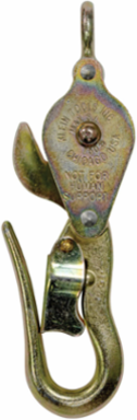 Block and Tackle with 3/8 Inch Rope, 750 lb Load Capacity, 25 ft Rope Length