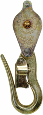 Block and Tackle with 3/8 Inch Rope, 750 lb Load Capacity, 25 ft Rope Length