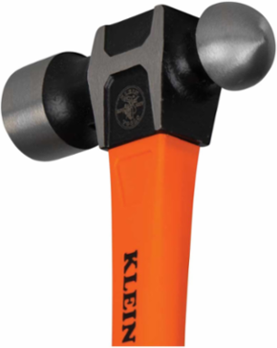 32-Ounce Ball-Peen Hammer, 15 Inch Length, Forged Steel Head, Fiberglass Handle