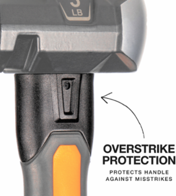 Fiberglass Handle Wedge Sledge Hammer, 3-Pound