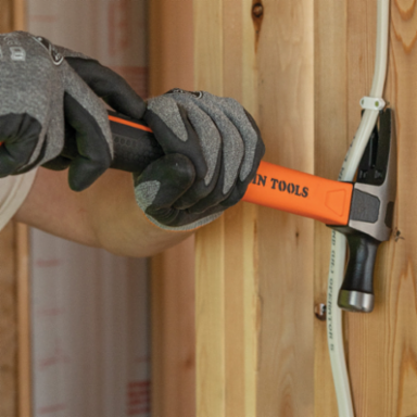 18-Ounce Straight-Claw Hammer, 15 Inch Length, Fiberglass Handle