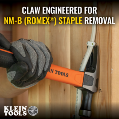 18-Ounce Straight-Claw Hammer, 15 Inch Length, Fiberglass Handle