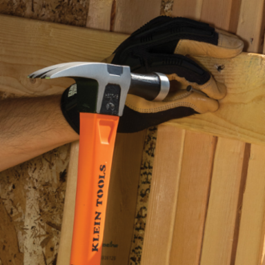 18-Ounce Straight-Claw Hammer, 15 Inch Length, Fiberglass Handle