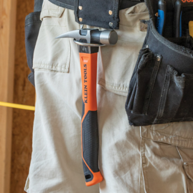 Straight-Claw Hammer, 16-Ounce, 13 Inch Length, Fiberglass Handle