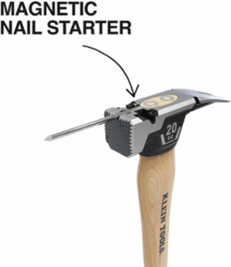 Milled Face Hickory Handle Hammer, 20-Ounce