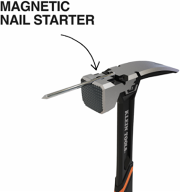 Milled Face Steel Claw Hammer, 22-Ounce