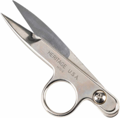 Spring Action Thread Clip Scissors 4-1/2 Inch Length, Nickel Plated Steel