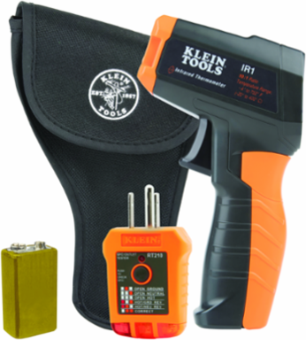 Infrared Thermometer with Laser Targeting, -4 to 752°F Range, GFCI Tester