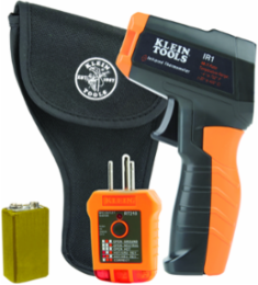 Infrared Thermometer with Laser Targeting, -4 to 752°F Range, GFCI Tester