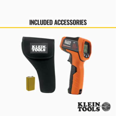 Dual Laser Infrared Thermometer - 12:1 Distance-to-Spot, Measurement Range: -22°F to 752°F