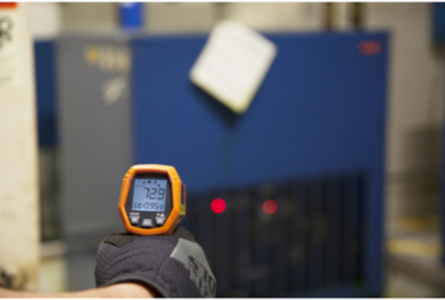 Dual Laser Infrared Thermometer - 12:1 Distance-to-Spot, Measurement Range: -22°F to 752°F