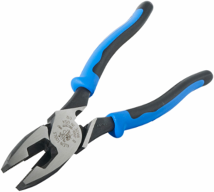 9 Inch Lineman's Pliers, Cuts ACSR & Crimps Non-Insulated Connectors