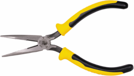 Journeyman Long Nose Side Cutting Pliers 6-3/4 Inch with Knurled Jaws