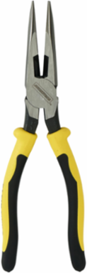 Journeyman Long Nose Side Cutting Pliers 8 Inch, Steel, Dual-Material Handles