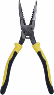All-Purpose Spring Loaded Needle Nose Pliers, 8 Inch, Cuts and Strips 8-16 AWG
