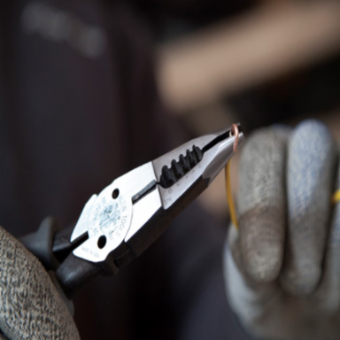 All-Purpose Spring Loaded Needle Nose Pliers, 8 Inch, Cuts and Strips 8-16 AWG