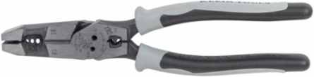High-Leverage Hybrid Pliers, 8.98 Inch, Crimper, Cuts 10-14 AWG, Shear 6-32 & 8-32
