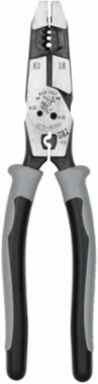 High-Leverage Hybrid Pliers, 8.98 Inch, Crimper, Cuts 10-14 AWG, Shear 6-32 & 8-32