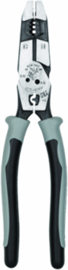 High-Leverage Hybrid Pliers, 8.98 Inch, Crimper, Cuts 10-14 AWG, Shear 6-32 & 8-32