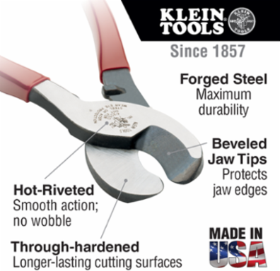 Journeyman Cable Cutter - Cuts 4/0 Aluminum, 2/0 Copper, 100-Pair 24 AWG