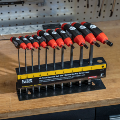 Journeyman 10-Piece SAE Ball-End T-Handle Hex Key Set, 6 Inch Blades