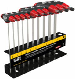 Journeyman 10-Piece SAE Ball-End T-Handle Hex Key Set, 6 Inch Blades