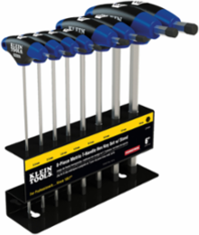 Journeyman T-Handle Hex Key Set, 6 Inch, 8-Piece, Metric, Chamfered End