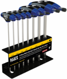 Hex Key Set, Metric, Ball End T-Handle, 6 Inch, 8-Piece