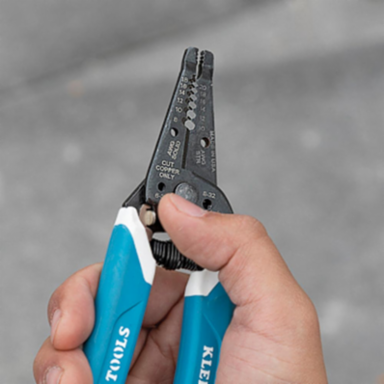 Klein-Kurve® Wire Stripper/Cutter 8-20 AWG, Comfort Grip, 7.25 Inch Length