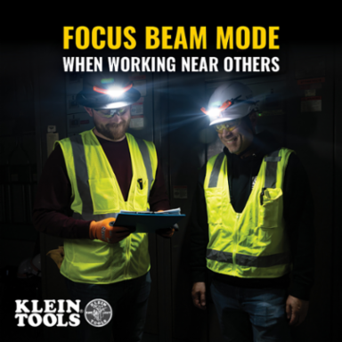 Wide-Beam Headlamp with Mount for Hard Hat