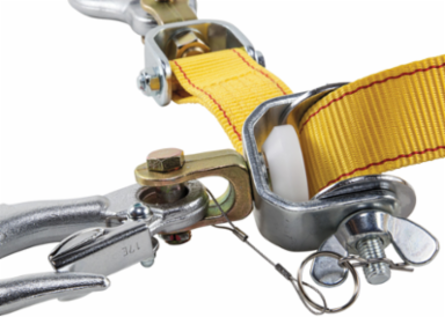 Deluxe Web-Strap Hoist, 3/4 Ton Single Line Load Rating, Removable Handle