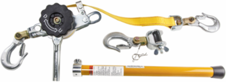 Deluxe Web-Strap Hoist, 3/4 Ton Single Line Load Rating, Removable Handle