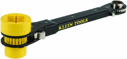 Heavy-Duty 6-in-1 Lineman's Ratcheting Wrench, 3/4-Inch to 1-1/8-Inch Socket Sizes