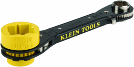 6-in-1 Lineman's Ratcheting Wrench, 3/4 Inch to 1-1/8 Inch Socket Sizes, 1.42 lbs