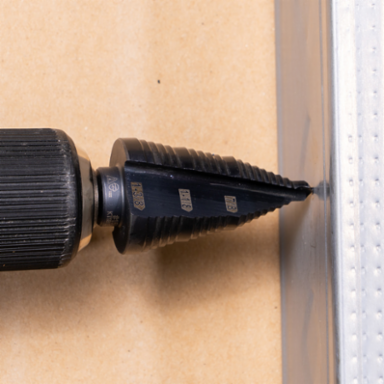 3-Step Drill Bit, 3/8 Inch Hex, 7/8 Inch to 1-3/8 Inch, Aluminum Titanium Coating