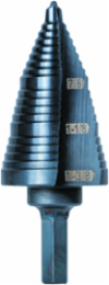 3-Step Drill Bit, 3/8 Inch Hex, 7/8 Inch to 1-3/8 Inch, Aluminum Titanium Coating