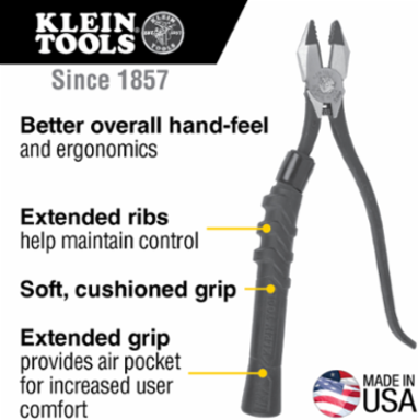 Comfort Grip Kit for Slim-Head Ironworker's Pliers, Fits Cat. No. 201-7CST, 2-Pack
