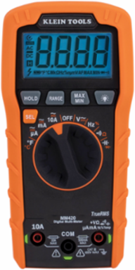 Digital Multimeter TRMS, 600V AC/DC, Temperature - 10A, 50MΩ, 4000 Count LCD